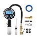 Digital tire Pressure Gauge with inflator,Accurate 0.1 Display Resolution 235Psi Heavy Duty Air Chuck and Compressor Accessories with Rubber Hose and Quick Connect Plug for Truck,Cars and Motorcycle