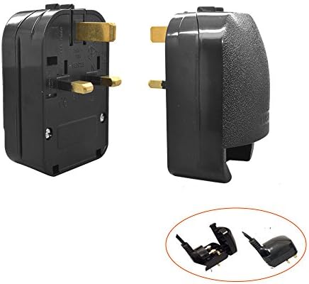 Yuadon 1PCS/3PCS/5PCS 13A 250V Fused Uk Travel Plug Adapter Converter for CEE7 Schuko Plugs Optional Fuse 1A,3A.5A,13A