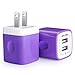 USB Wall Charger, [2-Pack] 5V/2.1AMP Ailkin 2-Port USB Wall Charger Home Travel Plug Power Adapter Charging Replacement for iPhone X/8/7/6s/ Plus, Samsung Galaxy S7 S6, HTC, LG, Table, Motorola & More primary