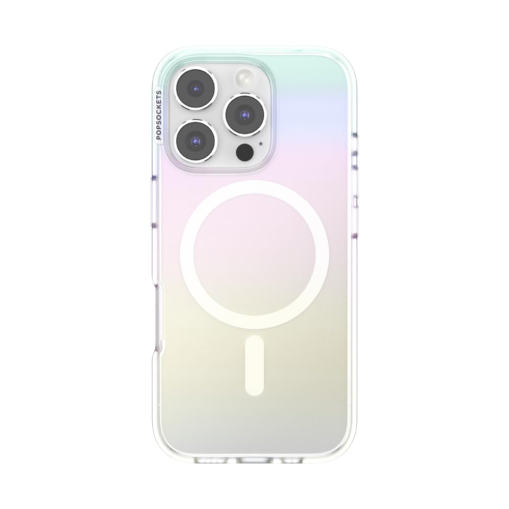 PopSockets iPhone 16 Pro Case Compatible with MagSafe, Phone Case for iPhone 16 Pro, Wireless Charging Compatible, Case Only, Cute Shimmer
