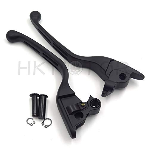 HK GROUP Motorcycle Parts Black Brake Clutch Hand Levers For Harley 2008-2013 Touring and Trike models 2014-later FLHR and FLHRC (DOES NOT fit models equipped with hydraulic clutch)