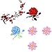 Buytra 11 Pieces Flowers Butterfly Iron on Sew on Patches Embroidery Applique Patches for Jeans, Jackets, Clothing, Bags