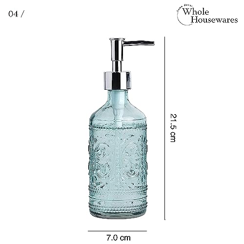WHOLE HOUSEWARES Glass Hand Soap Dispenser and Lotion Dispenser