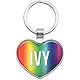 Metal Keychain Key Chain Ring Rainbow I Love Heart Names Female I Ione - Izzy