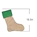 CCINEE 21.5 inch Burlap Christmas Stocking Fireplace Hanging for Gifts Goodies Handmade Projects Set of 6