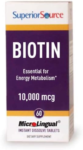 Superior Source - Biotin 10000 mcg, 10000 mcg, 60 quick dissolving tabs