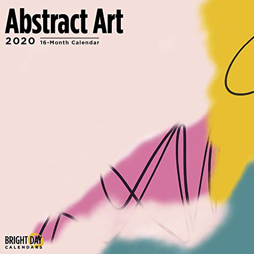2020 Abstract Art by Justin Victoria Wall Calendar by Bright Day, 16 Month 12 x 12 Inch, Artist Collection