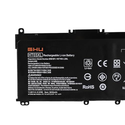 GHU HT03XL HTO3XL L11119-855 Batería para HP 14-CE 14-CF 14-CK 14-DH 15-CR 15-CS 15-CW 15-DA 15-DB 15-DW 15-DY 17-by 17-CA 11.55V 41.9Wh