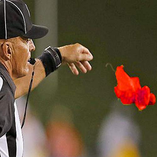 Alpurple 10 Packs Football Penalty &Challenge Flag-Football Referee Flag Tossing Flags Sports Fan Set for Party Accessory (Red) - Thumbnail 3