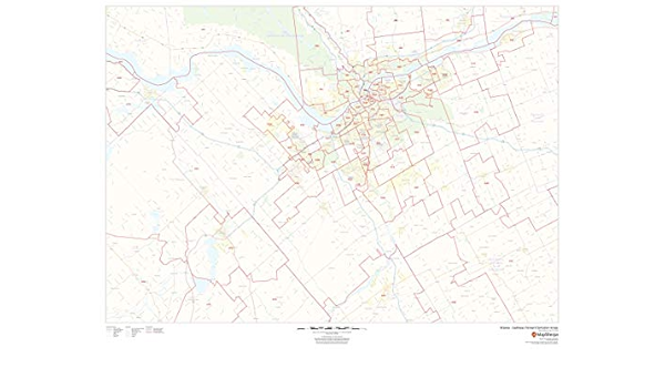 Ottawa Postal Code Map Amazon.com : Greater Ottawa - Gatineau Postal Code Forward Sortation Areas  - 48" X 36" Laminated Wall Map : Office Products