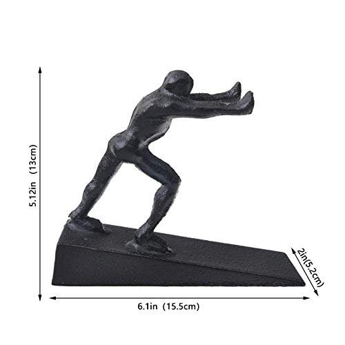 Lependor Cast Iron Doorstops - Decorative Rustic Door Stopper - Stop Your Bedroom, Bath and Exeterior Doors (Strong Man)