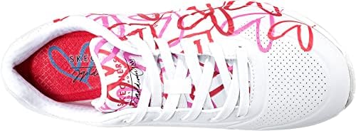 UNO SPREAD THE LOVE, Zapatillas para Mujer, White W Red And Pink Heart Print Durabuck / M, 39 EU