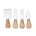 Gourmet 5 Pcs Travel Cheese Board Set with Charcuterie Board - Hard Cheese Knife, Shaver, Fork & Spreader - 8