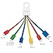 JASTEK Multi Charging Cables with 8pin Connector,Micro USB,Mini USB and Type C Ports for Mobile Devices Charging - Colorful