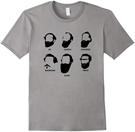 Mens Beards and Generals: American Civil War t-shirt Confederate Small Slate