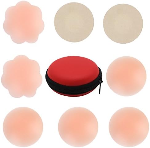 Women Pasties Nipple Cover, 3 Pairs Reusable and 5 Pairs Disposable