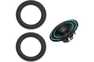 LinaLife 2pcs 6 inch 6" Speaker Foam Surround Repair Kit, 156mm Perforated Rubber Edge Rings Replacement Parts Speaker Repair DIY Surround Repair Rubber Edge Replacement