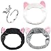 6 PCS Coral Velvet Cat Ear Makeup Shower Face Washing Headband Hairband Hair Accessories Best Makeup Headband Tool for Women Girl