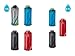 Vapur Collapsible Water Bottle With Carabiner, Compact Bottle Folds Flat For Hydration On The Go, Ideal for Traveling, Hiking or Camping, 34 Ounce, Grey & Teal, Pack of 1