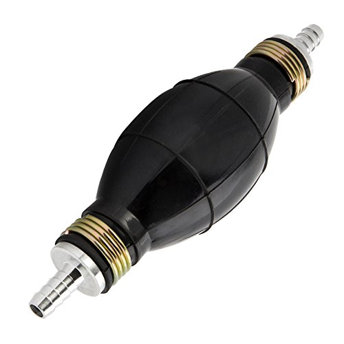 WarmCare 8mm Black Rubber Fuel Transfer Pump Hand Primer Gasoline Petrol Pump Bulb One Way Valve Universal Vacuum Fuel Line for Diesel Marine Boat Accessories