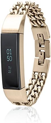 Alta Bracelet NOE - Stainless Steel - Jewelry for Fitbit Alta - (No Tracker) (Green-Grey, S-M (5.5-6.5 inch))