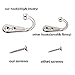 PAINISTIC Topspeeder 24 Pieces Coat Hooks Wall Mounted Single Coat Hanger and 50 Pieces Screws for Cloakroom, Clothes, Hat, Scarf, Bags, Keys, Shoes, Coffee Cup Holder, Homemade Wardrobe（Silver）