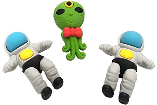 OHill Pack of 16 3D Outer Space Pencil Erasers Puzzle Erasers for Party Favors Supplies Classroom Treasure Box Prizes