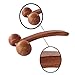 Khandekar Wooden Handmade Body Massager, Foot & Back Acupressure Roller Pain Relief Massager with Long Handle, Wooden 2 Ball Roller Massager - Brown, 25 cm