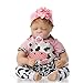 SanyDoll Reborn Baby Doll Soft Silicone 22inch 55cm Magnetic Lovely Lifelike Cute Lovely Baby Pink Sleeping Baby