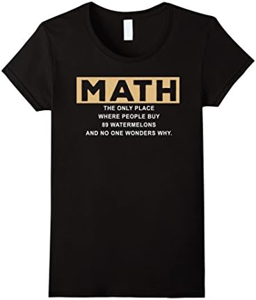 Womens Math TShirt Mathematics Geek Tee - Funny Math T shirt Small Black