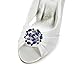 ELEGANTPARK AM Women Rhinestones Decoration Wedding Party Shoe Clips 2 Pcs Navy Blue
