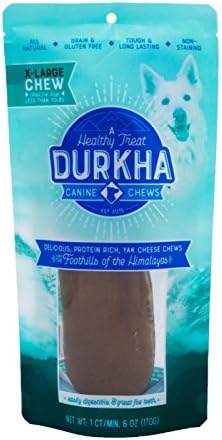 Yak Cheese Chews: Himalayan Yak Cheese Dog Chews- Natural, Healthy & Long Lasting Dog Treats - Grain, Gluten & Lactose-Free Rawhide Alternatives, For Dogs 65 lbs and Smaller, Single Extra Large