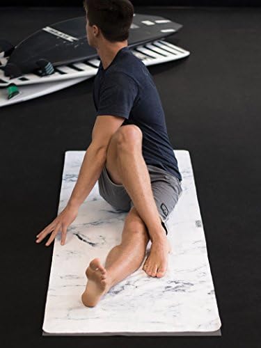 LEUS Yoga Mat Towel, Non Slip Yoga Towel Mat Cover 68" x 24", Super Stylish Ultra Absorbent Soft Suede Yoga Mat Gets Grip with Moisture, Expertly Designed with Eye Popping Graphics (Marble)