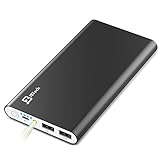 Power Bank, JETech 10,000mAh 2-Output Portable External Power Bank Battery Charger Pack for iPhone 6/5/4, iPad, iPod, Samsung Devices, Smart Phones, Tablet PCs (Black) - 0760