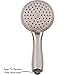 High Flow Handheld Shower Head - Great Water Pressure In Hand Held Showerhead - Indoor And Outdoor Modern Bath Spa Fixture - Aqua Elegante - Brushed Nickel