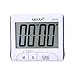XREXS Digital Kitchen Timer Magnetic Countdown Up Cooking Timer Clock with Magnet Back and Clip, Loud Alarm, Large Display Minutes and Seconds Directly Input-White (2 Battery Included) (DC-101)