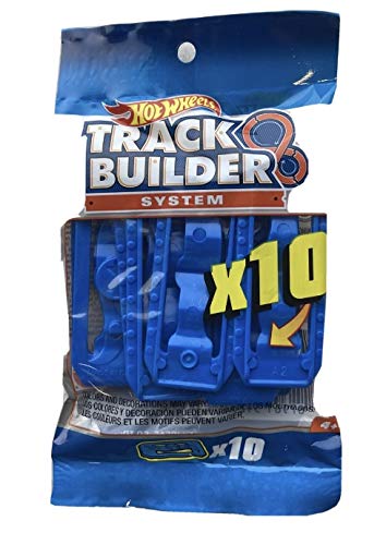 Hot Wheels 9261 Includes 10 Track connectors Builder Pack, Blue