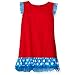 DC Comics Big Girls' Wonder Woman Ruffle Cap-Sleeve Pajama, Blue/Red, 4/5