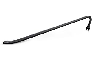 Olympia Tools 18" Wrecking Bar, Heavy Duty Pry Bar with Beveled Chisel End and Forged Carbon Steel for Prying, Lifting and Pulling Nails