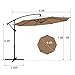 COBANA 10 Ft Patio Umbrella Offset Hanging Umbrella Outdoor Market Umbrella Garden Umbrella, 250g/sqm Polyester, Beige