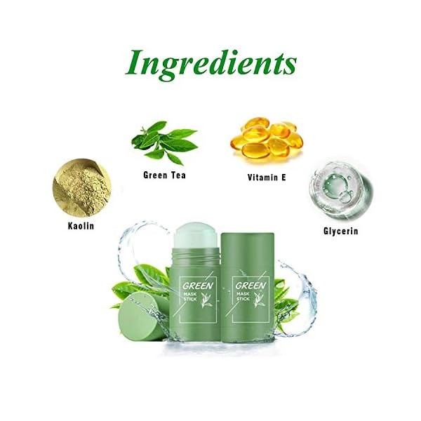Green Tea Purifying Stick Mask for Face Facial Skin Care Product Green Tea Clay Moisturizer Oil Control Face Mask…