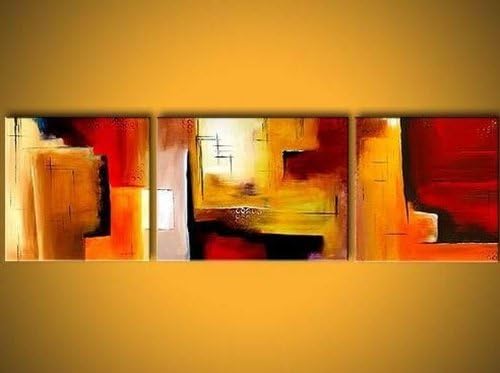 100% Hand Painted Oil Painting 3 Piece Canvas Art Modern Art Wall Art Deco Home Decoration Group Painting Artwork (Unstretch No Frame)