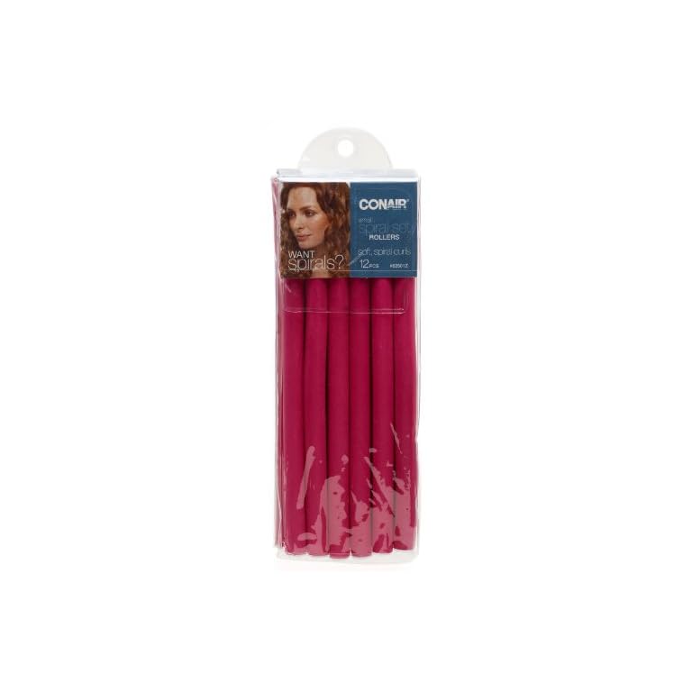 Conair Small Spiral Rollers, 12 Pack, Colors May Vary