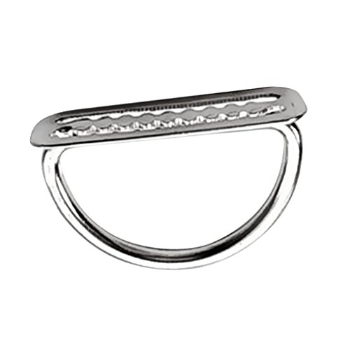 Qfauto Stainless Steel Weight Belt Keeper with D-Ring Fit for Scuba Diving Dive Water Sport