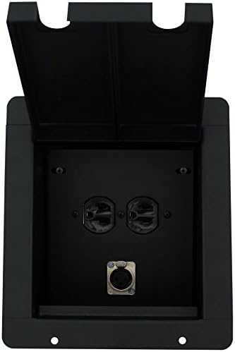 PM1XF1AC Recessed Floor Box, 1) XLRF, 1) AC Duplex Receptacle