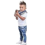 Rorychen Little Boys Stylish 3pcs Clothing Outfits:Solid Shirt+Scarf+Jeans(2-8T)