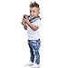 Rorychen Little Boys Stylish 3pcs Clothing Outfits:Solid Shirt+Scarf+Jeans(2-8T)