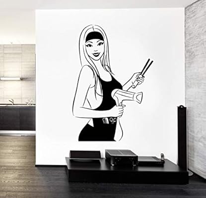 Amazon Com Ndsljslqt Wall Sticker Beauty Salon Hair Stylist