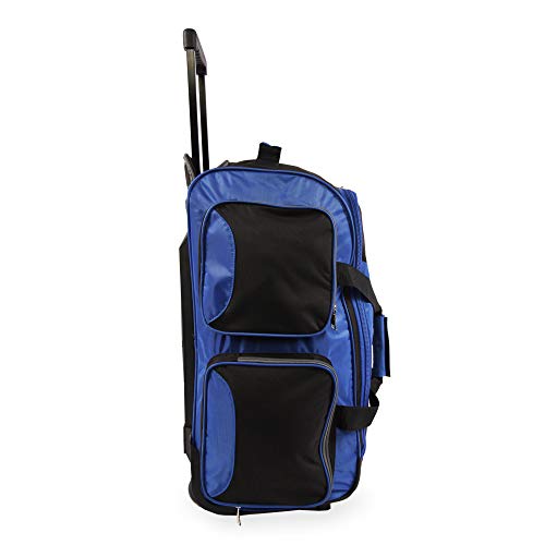 Fila 22″ Lightweight Carry On Rolling Duffel Bag, Blue, One Size Jala