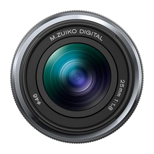 OM SYSTEM OM System 25mm F1.8 II Digital Lens, Fast Fixed Focal Length for Four Thirds Micro System Cameras (Olympus Om-D and Pen, Panasonic G-Series), Black